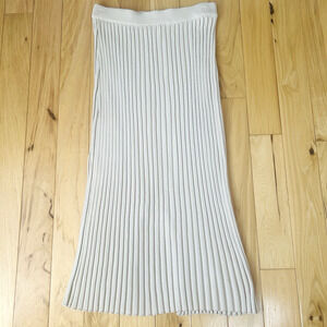 House of Harlow Ribbed Midi Pencil Skirt M Neutral Capsule Minimalist Comfort